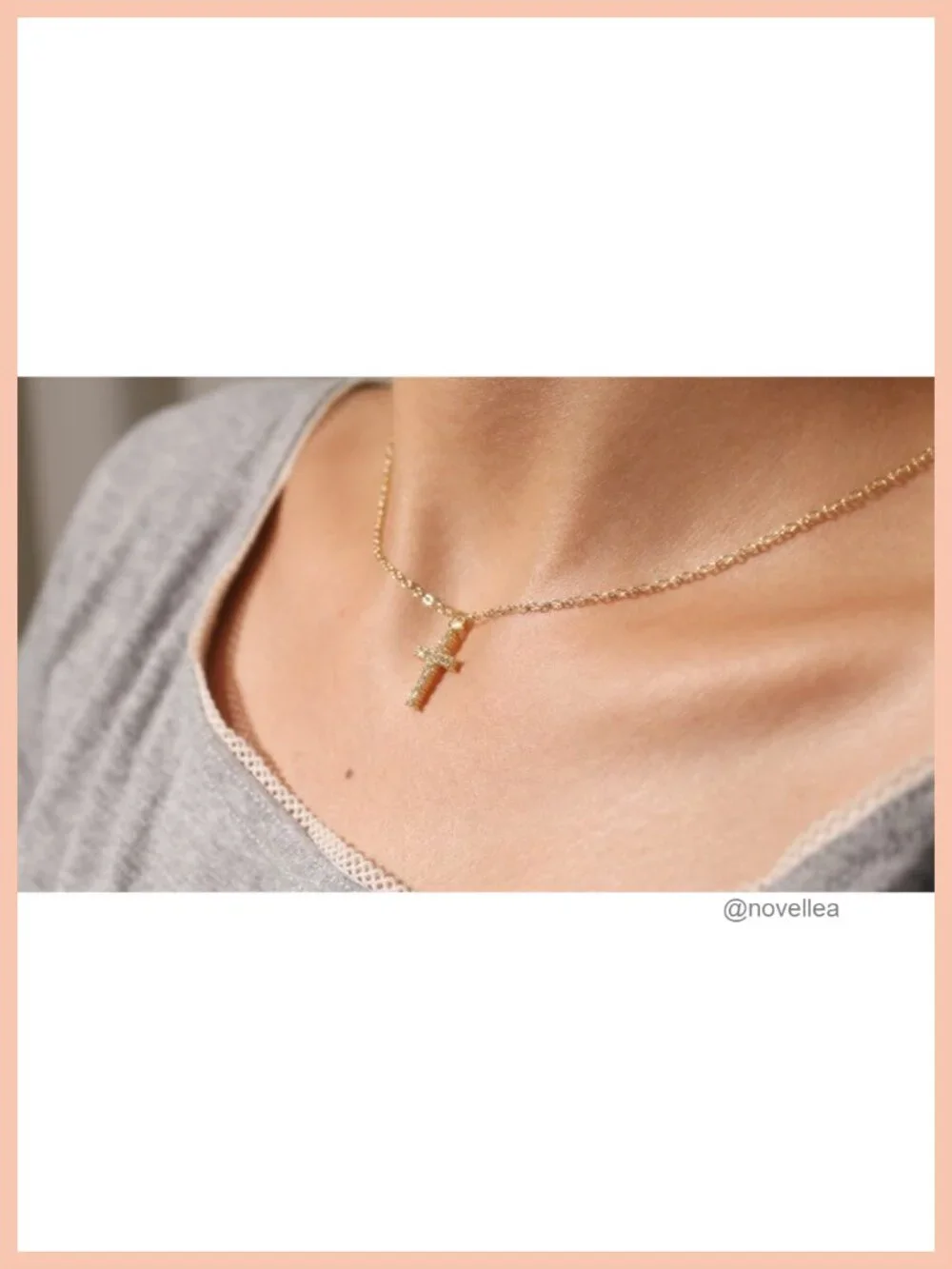 3pc 14K Gold Plated Cross Necklace Set, Cubit Zirconia Layered Necklaces for